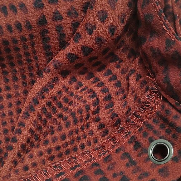 APT 9  brown and black sleeveless high low blouse  Sz M - Picture 2 of 4